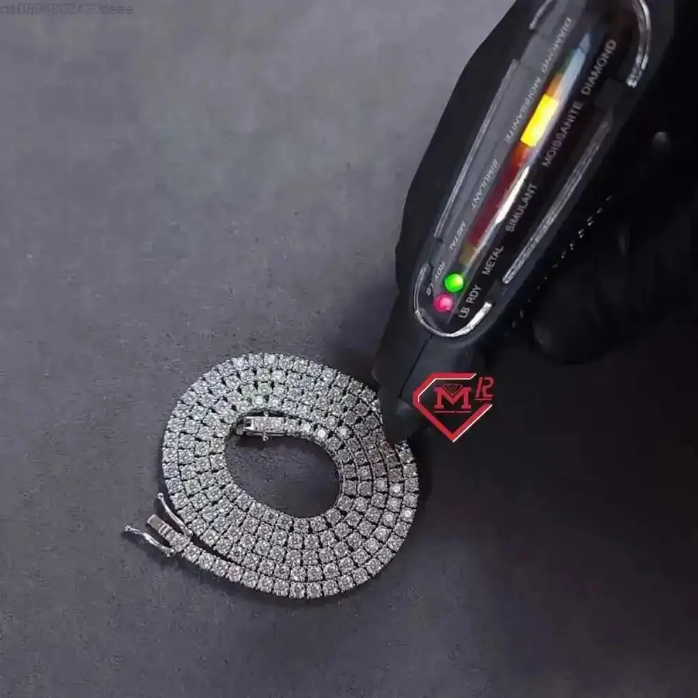 

Selling 3mm Tennis Necklace Iced Out Vvs Diamond Chain Moissanite Tennis Chain Necklace