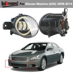 2 Pieces 30W H11 Car Right + Left Angel Eye Fog Light DRL For Nissan Maxima (A35) 2008-2014 LED Fog Daytime Running Lamp Styling
