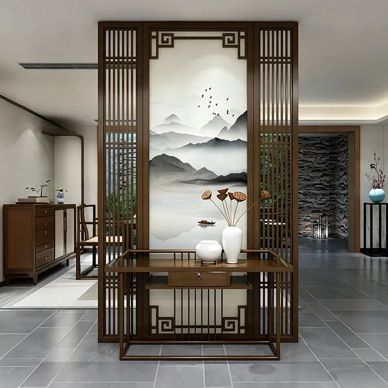 

b24 new Chinese partition living room dining room tea room entry solid wood entrance home decoration screen