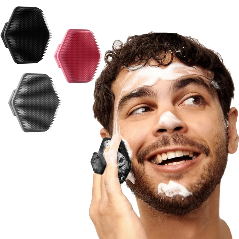 Silicone Facial Cleaning Brush Scrubber Miniature Face Deep Clean Shave Massage Face Scrub Brush Face Cleaner For Men 2024