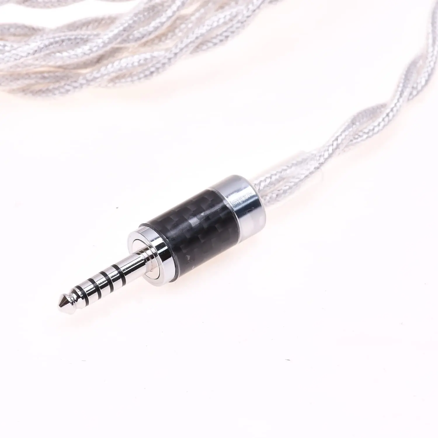 Crystal Clear Silver Plated Shield Rhodium Plated Screw Locking RCA Male Balanced Audio Adapter Cable