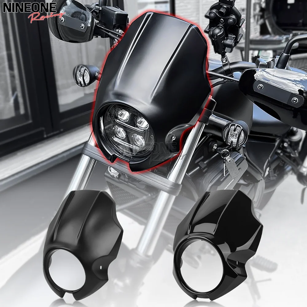 

For Honda Rebel CMX 250 300 500 2020-2025 CMX1100 1100 2021-2025 Front Headlight Fairing Cowl Mask Windscreen Cover CMX500