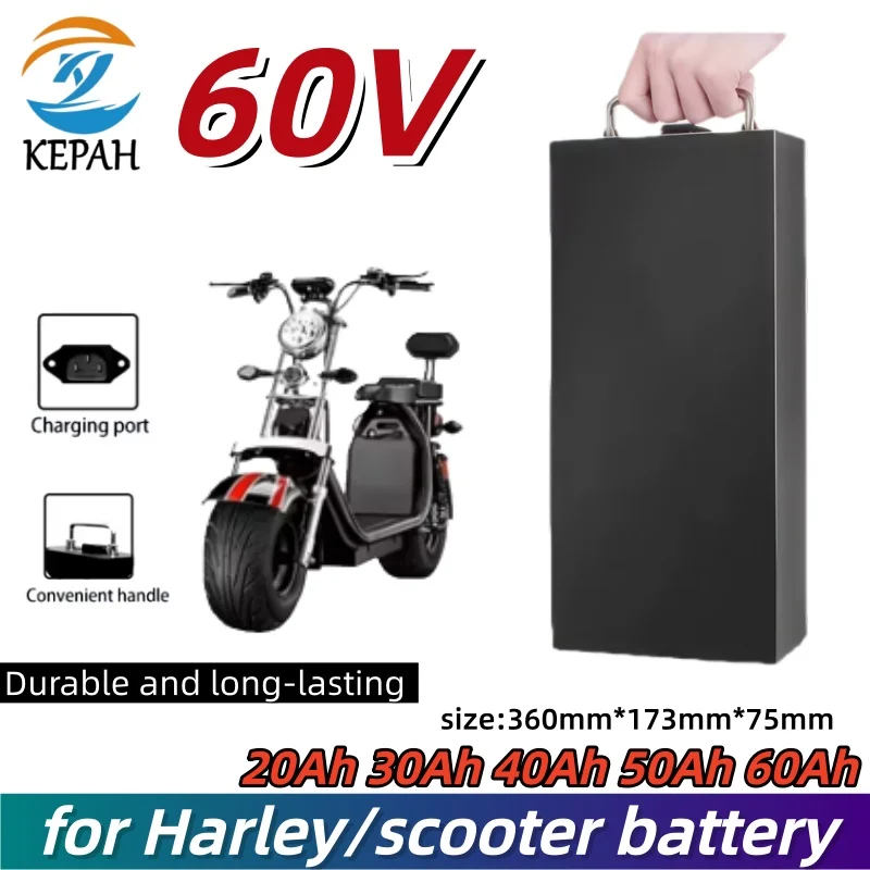 

60V Waterproof 18650 Li-ion Battery｜20-60Ah High-Quality Long-Life for Harley Electric Vehicle Motors Under 2000W