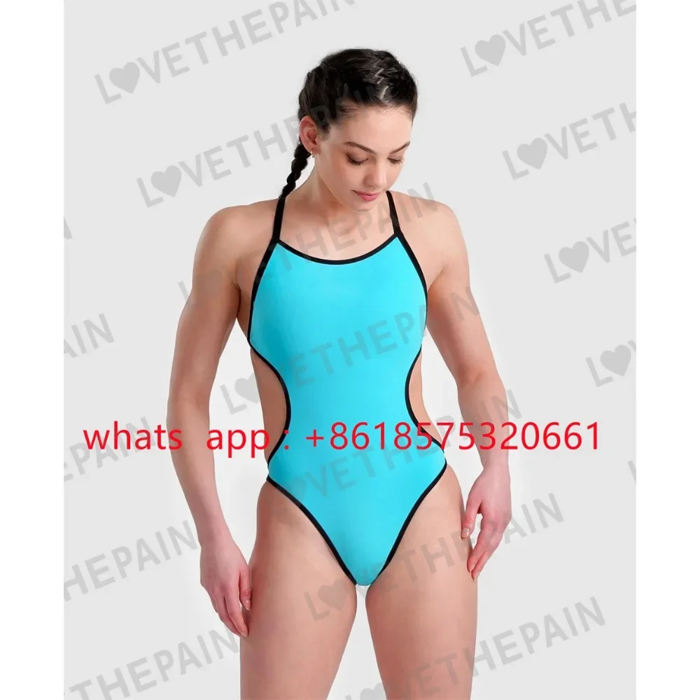 One Piece Swimsuit Girl aldult Teen (narrow Straps) Sexy Comfortable Swimwear Functional Training Swimsuit Swimming Clothing