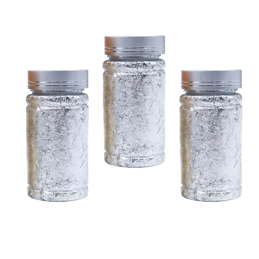 

2Pcs Gold Silver Foil Paper Mini Bottle Nail Art Tips Easy Apply Natural Artificial Nails Party Makeup Phone Case Decoration DIY