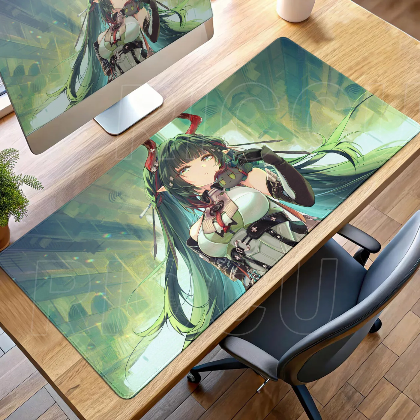 Arknights Endfield Zhuang Fangyi HD-Mauspad, XXL, groß, niedliches Anime-Tastaturpad für Gamer, Kawaii-Mädchen-Gaming-Schreibtischunterlage zum Schutz des Teppichs – Detail 13