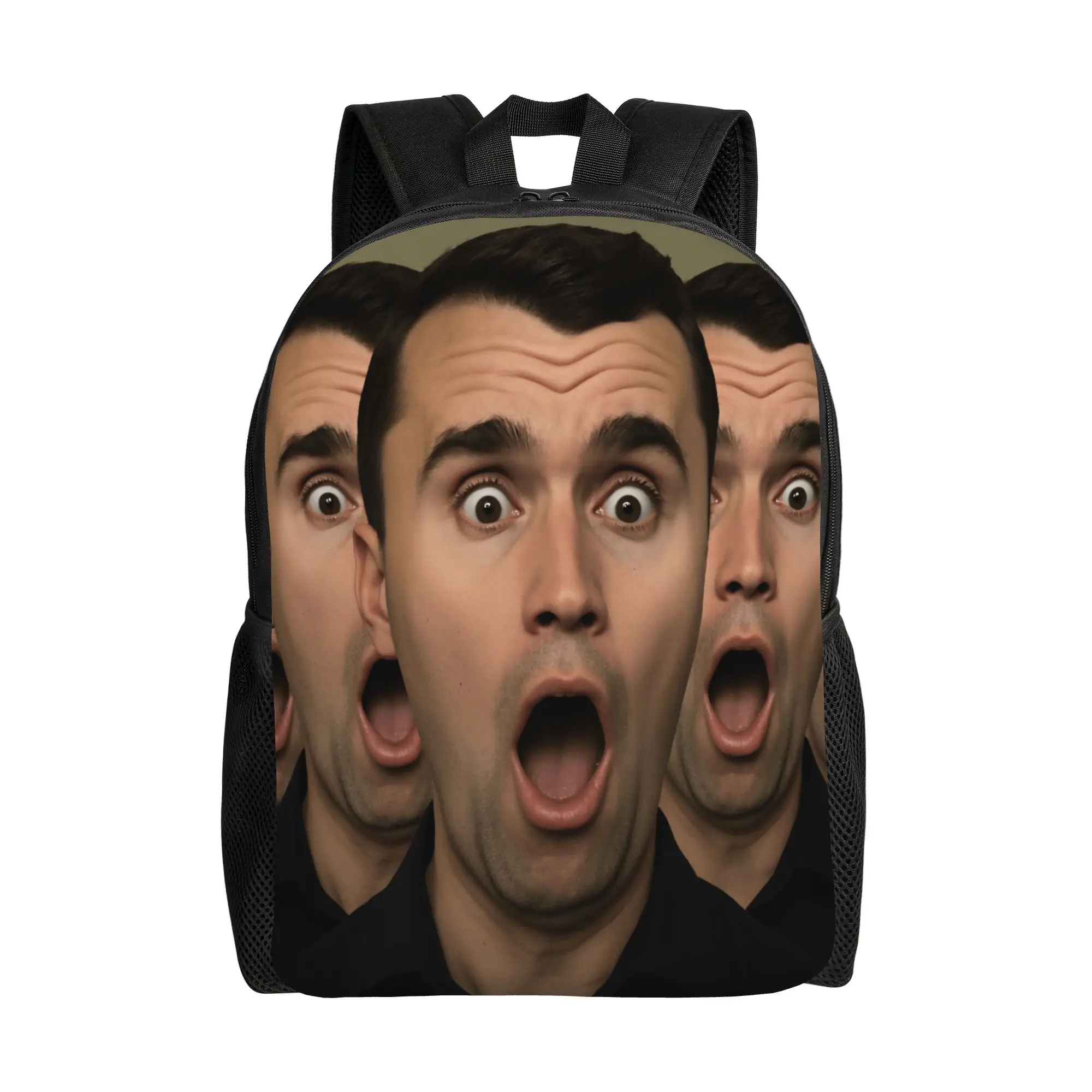 Funny Charlie Kirk  Backpack  Camping Backpacks Men Cute High School Bags Designer Print Rucksack