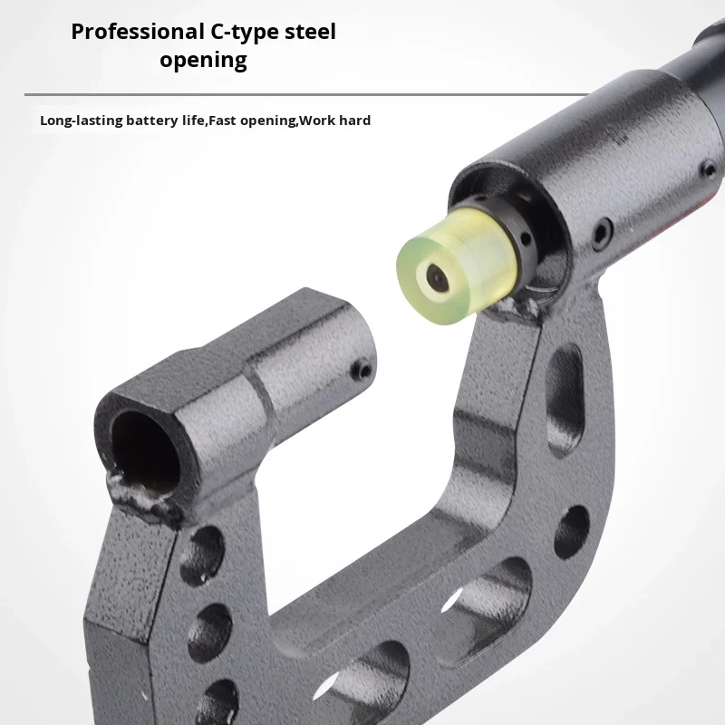 Máquina de perfuração hidráulica recarregável portátil para pequeno feixe c folha de ferro ponte quadro ângulo ferro suporte fotovoltaico buraco