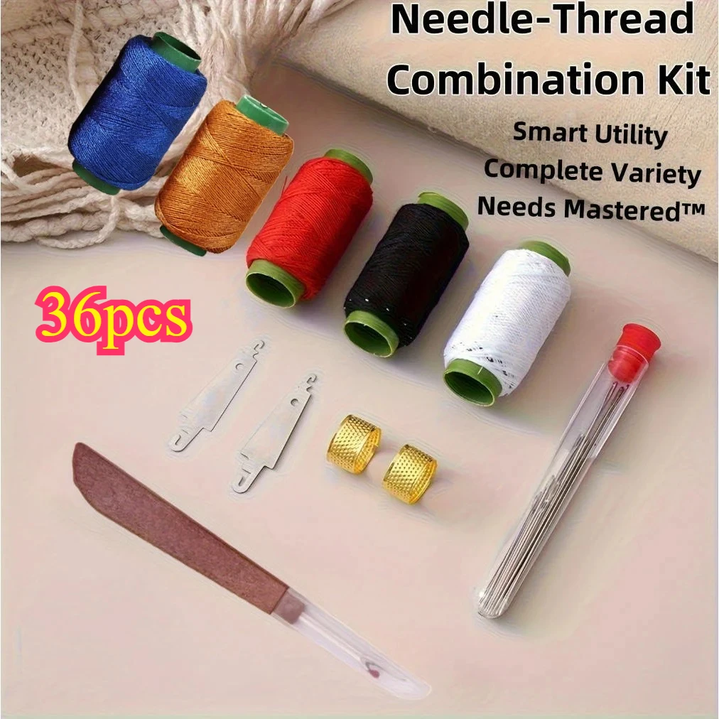 36 Pcs Sewing Tool Set - Hand Thread Needles/Hand Stitching Needles/Steel Needles Set |  for Seniors, Sewing Enthusiasts