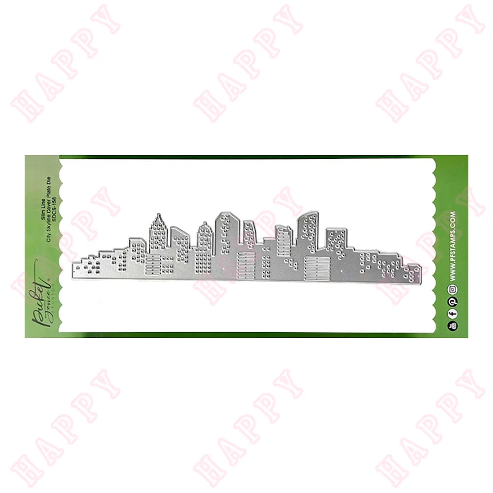 

Metal Cutting Dies City Skyline Cover Plate For Scrapbook Diary Envelope Decoration Paper Craft Embossing Template DIY Handmade