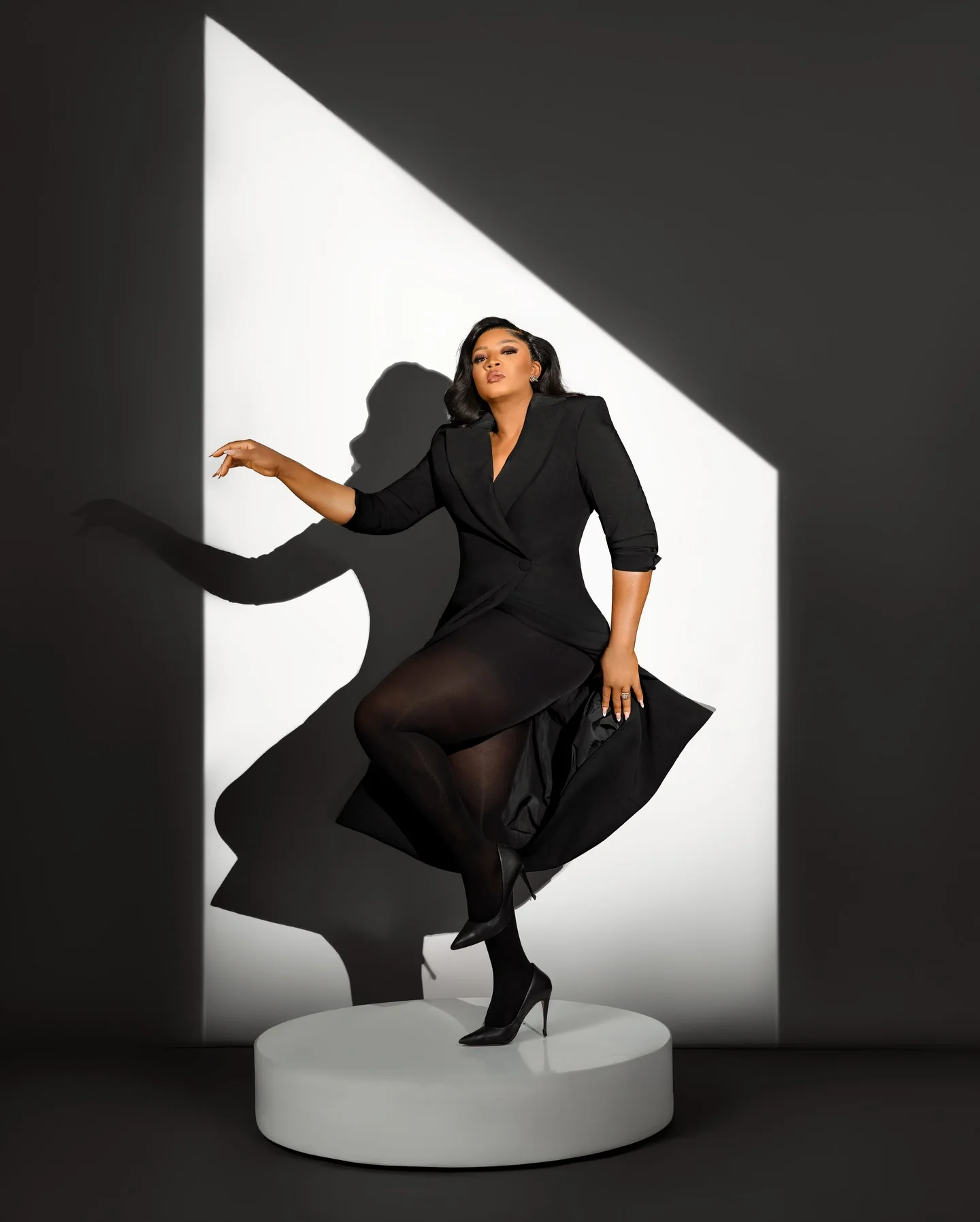 

Black Women Suit Skirt 1 Pcs Long Blazer Prom Dress Cotton Outfit Prom Formal Office Lady Jacket Wedding Coat Customized