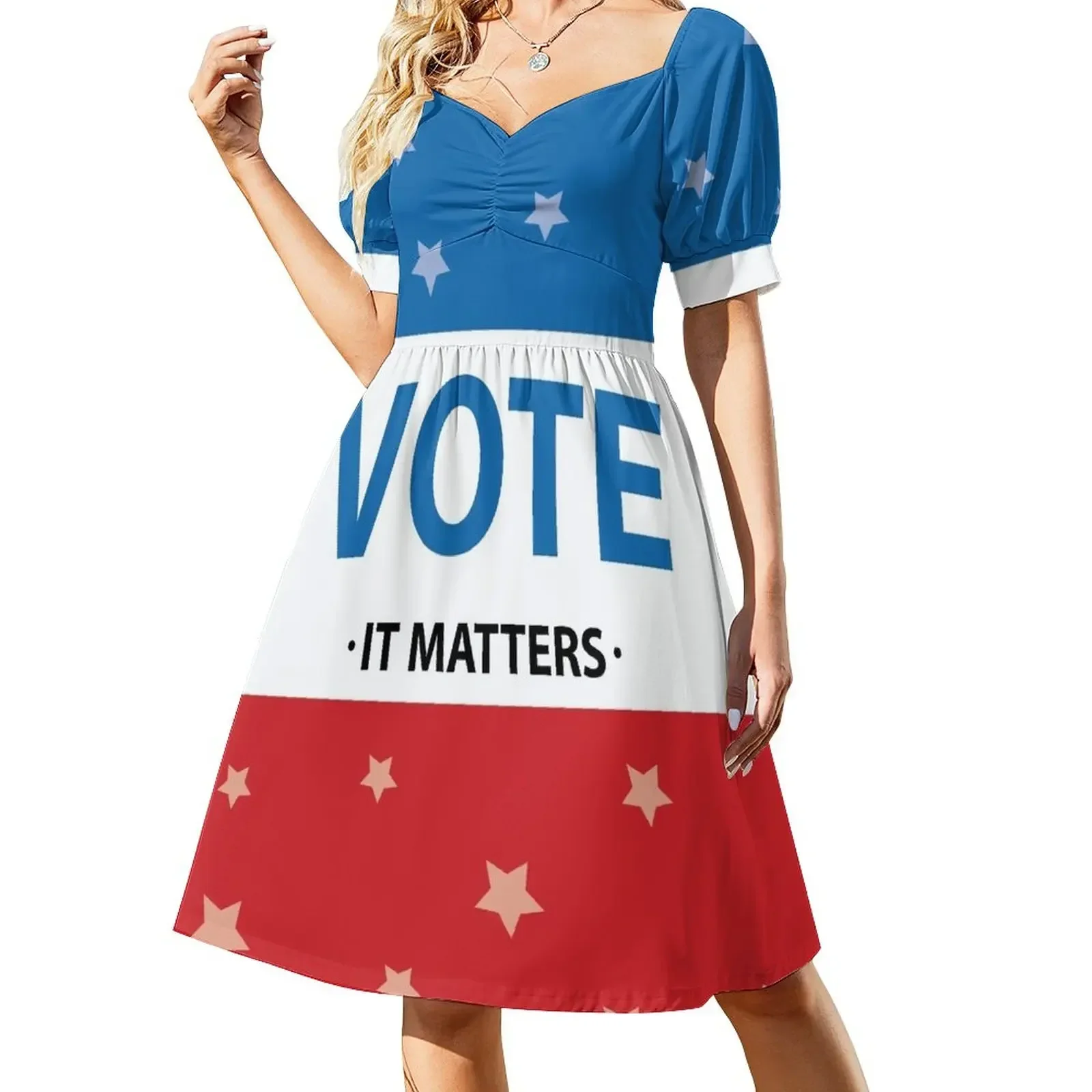 

VOTE Short-Sleeved Dress Women long dress Female dress women long dresses
