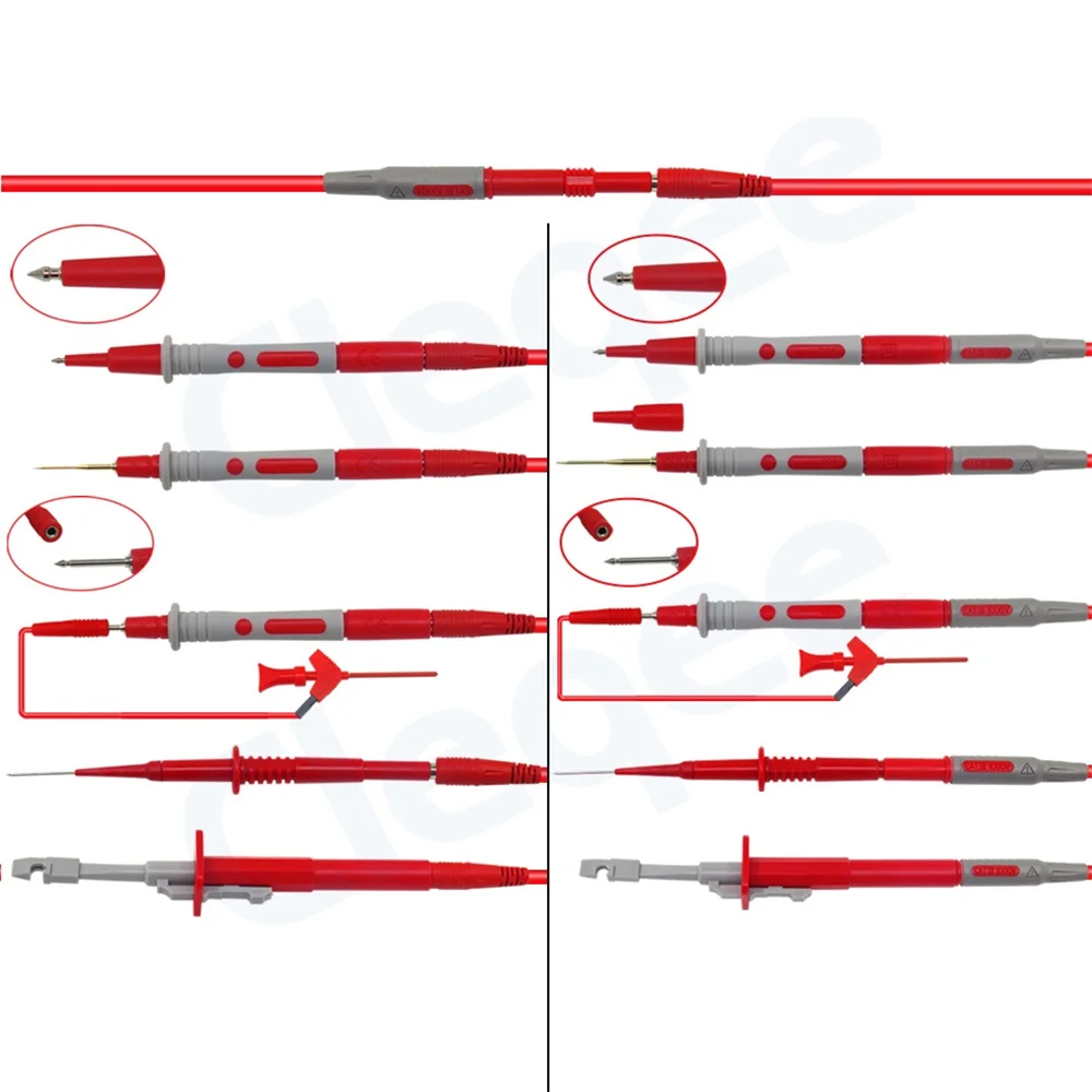 P1600A/B/C/D/E/F Series High Quality Multimeter Test Lead Kit BNC Cable Probe IC Hook Automotive Repair Tool Set