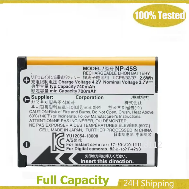

Аккумулятор NP-45S (NP45S) для Fujifilm Instax Mini 90, Mini 90s, JZ305, JZ505, JZ500, JZ300, JX300, JX400, JX405, NP-45, NP-45A, NP-45B