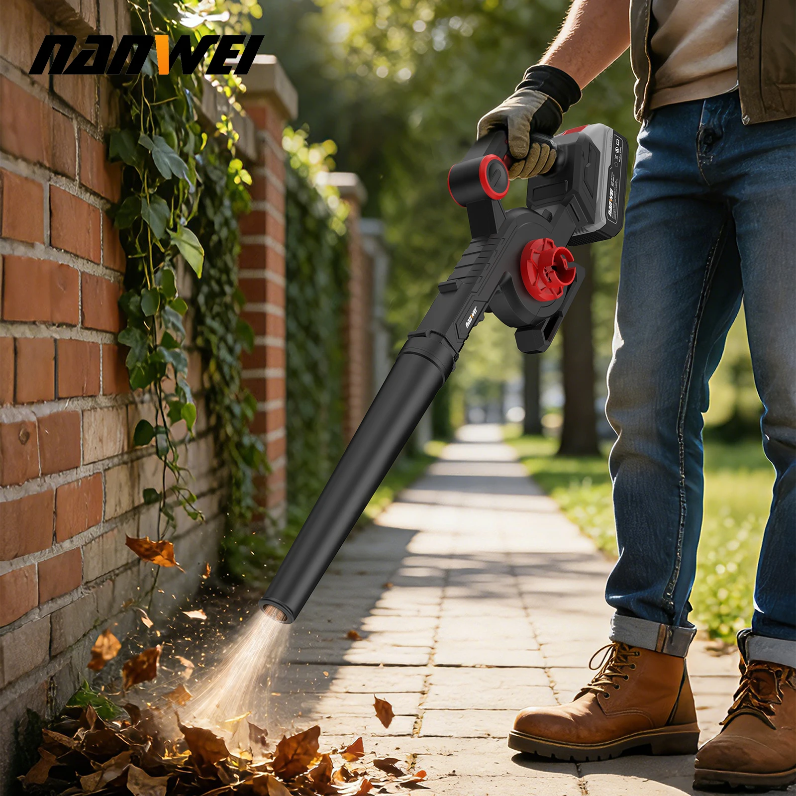 NANWEI lithium-ion blower rechargeable blower blower storm machine outdoor blowing dust blowing leaves blowing snow