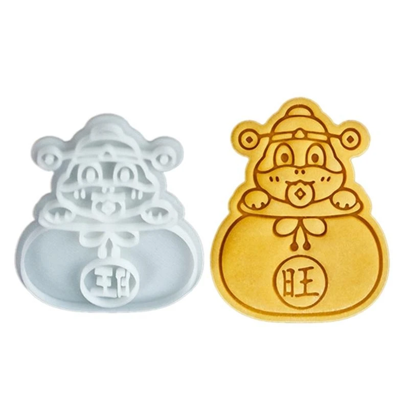 

User Friendly 2025 Snake Year Cookie Molds Embosser For Holiday Gatherings