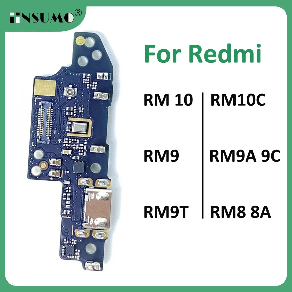 iinsumo USB Micro Charger Charging Port Dock Connector Microphone Board Flex Cable for Xiaomi Redmi 8 8A 9 9A 9C 9T 10C