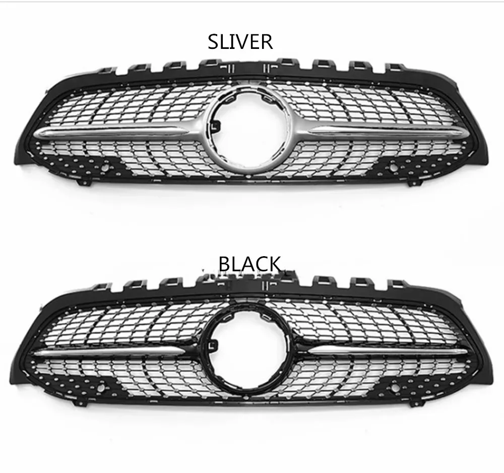 New！ Front Grille For Mercedes Benz W177 V177 A Class 2019-2022 A180 A200 A250 A35 A45 Racing Grill Black Upper Bumper Hood Mesh