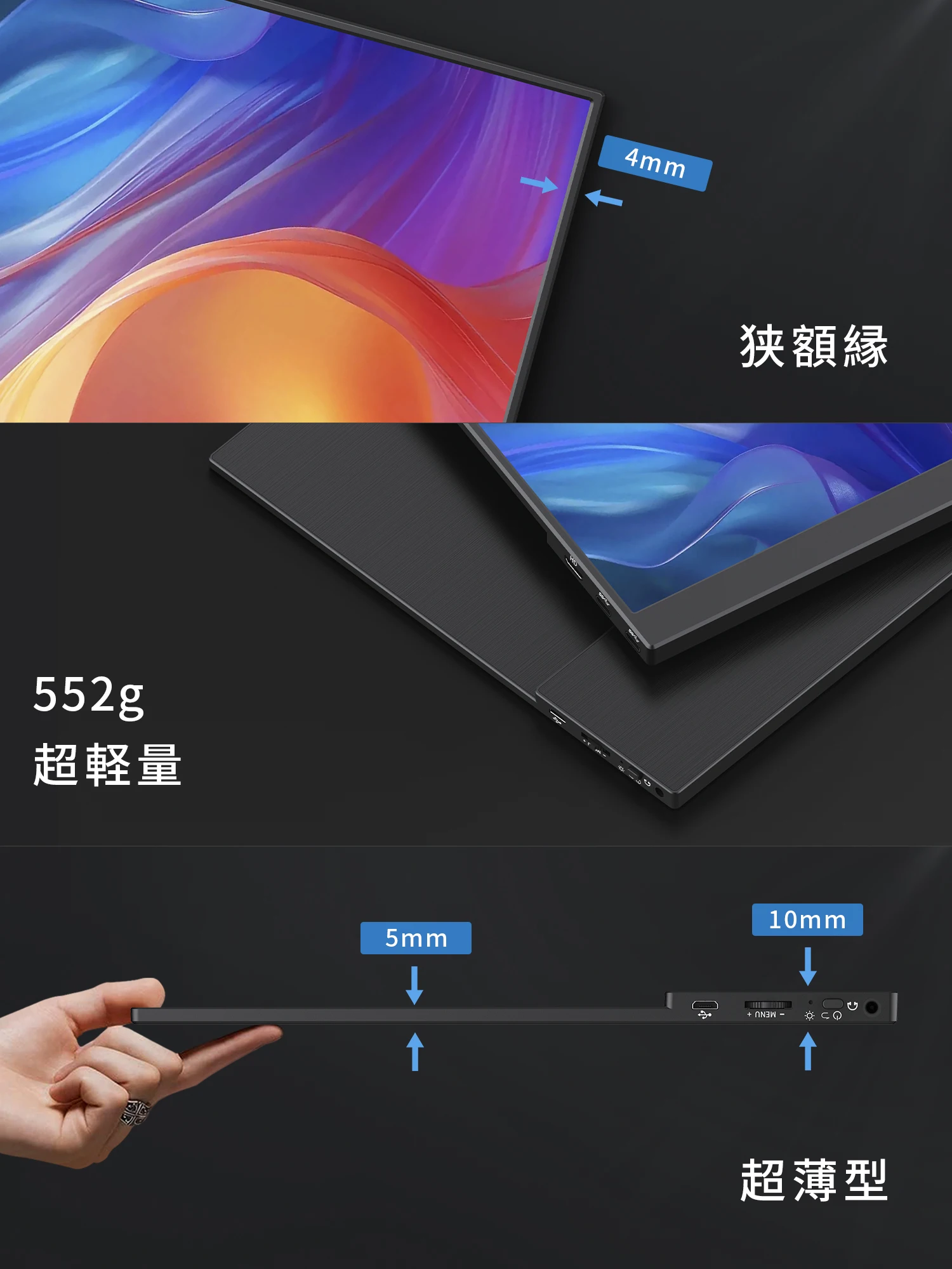 yZ[zAmoudo 15.6C` |[^u^b`j^[ 1920 x 1080P ZJhXN[ FHD y ^ USB Type-C ~jHDMI gXN[