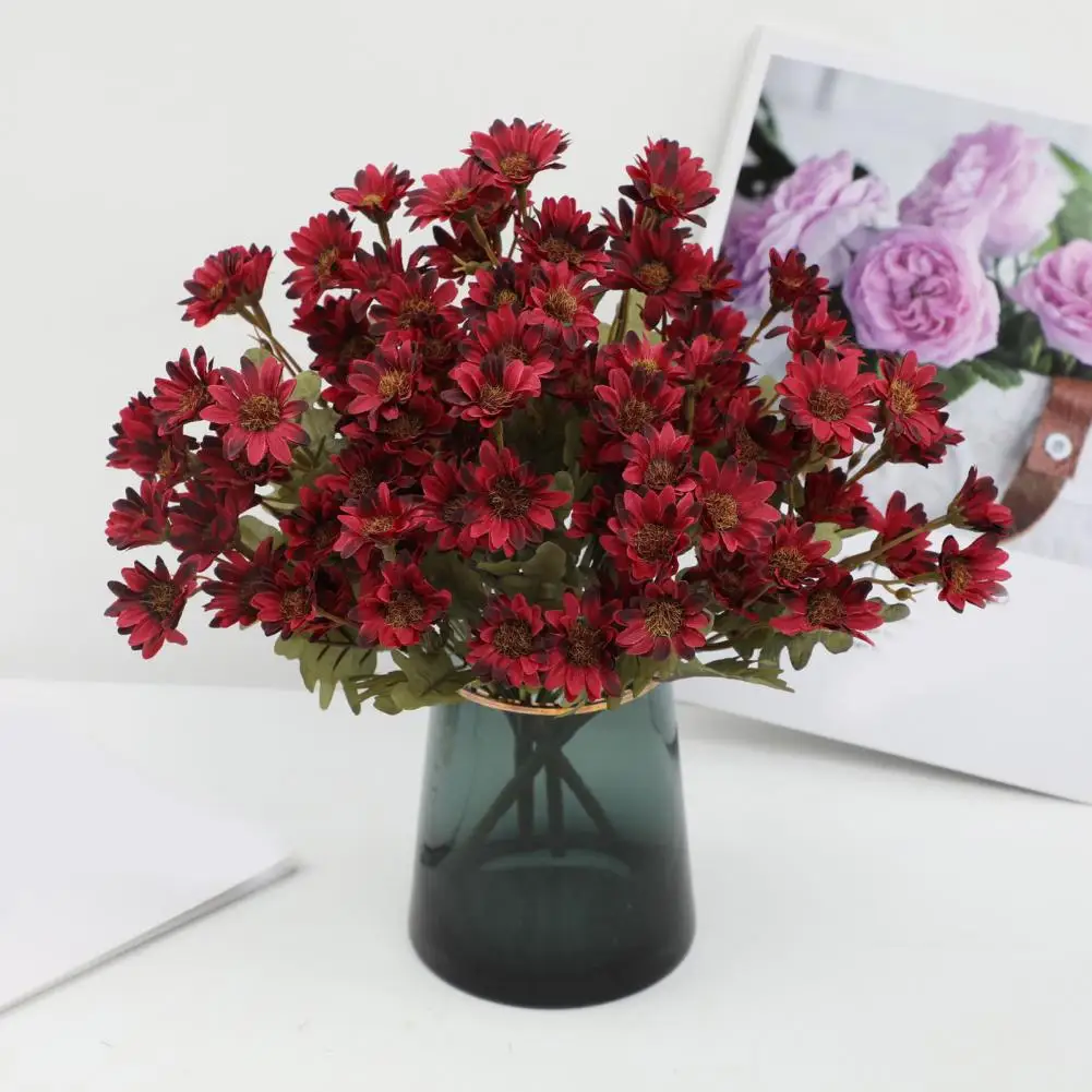 Realistic Plastic Flowers for Office Artificial Flowers for Home Decor Artificial Daisy Flowers Bouquet Realistic for Home