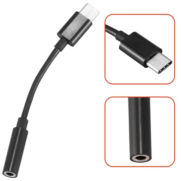 USB C to 3.5mm Headphone/Earphone Jack Cable Adapter,Type C 3.1 Male Port to 3.5 mm Female Stereo Audio Headphone Aux Connector