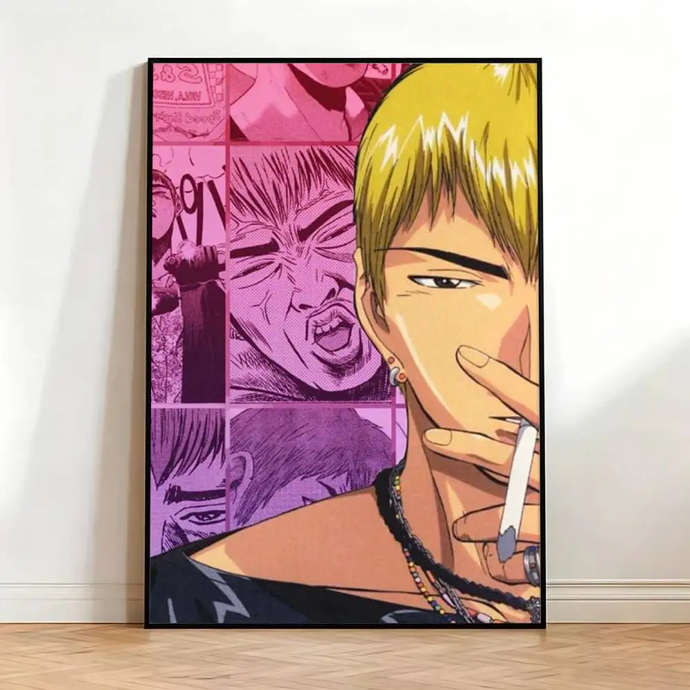 Anime GTO-onizuka T-Teacher  Poster Waterproof Wall Art Sticker For Bar Living Room Vintage Decor High Quality Print Gift