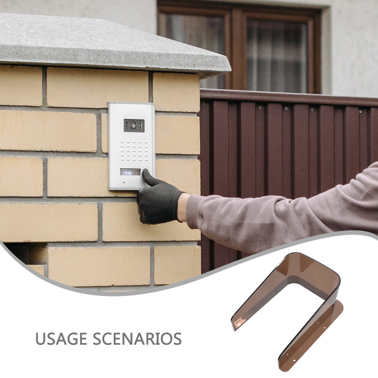 

Acrylic Doorbell Rain 19 5cmx13 5cm Weatherproof Access Control Machine Protection Case Outdoor Doorbell Cover Password Card