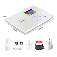 2.4Inch Tuya APP Remote Control WIFI+GSM Burglar Alarm System PIR Motion Detector Door Contact Home Security Alarm Sensor