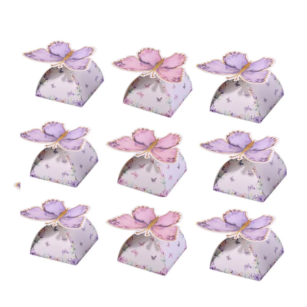 Boîte à bonbons créative en forme de papillon, 12/24 pièces, pour anniversaire, mariage, saint-valentin, fête des mères, carnaval, emballage cadeau
