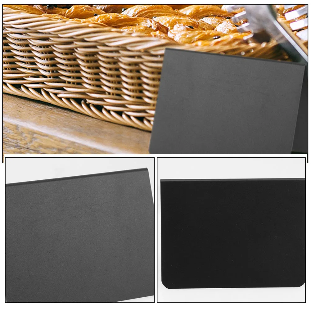 

12Pcs Mini Chalkboards Signs Double Sided Small Blackboard Message Board for Tabletop Display Stand Rectangle Writing Pad