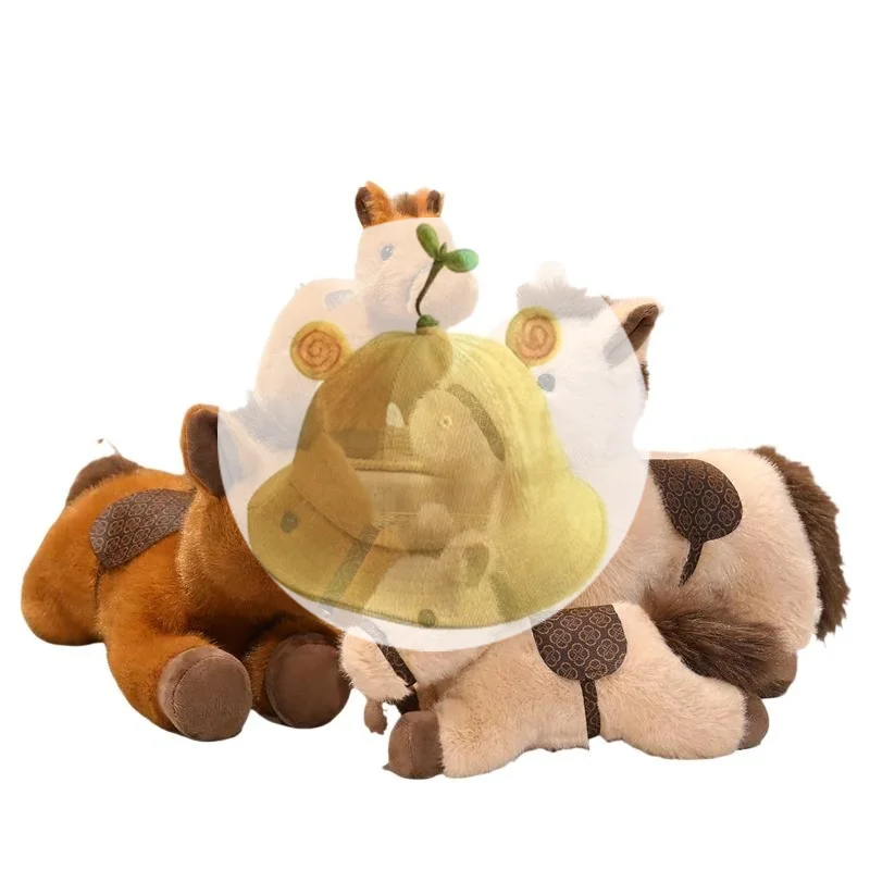 

[JT]1Pc 30cm Cartoon Horse Plushies Cute Pony Stuffed Toy Gray Brown Fine Horse Soft Doll Boy Girl Gift