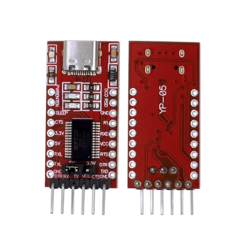 FT232RL FTDI Type-C to TTL Serial Converter Adapter Module 3.3V 5.5V FT232R Breakout Mini USB to TTL Adapter Board for Arduino