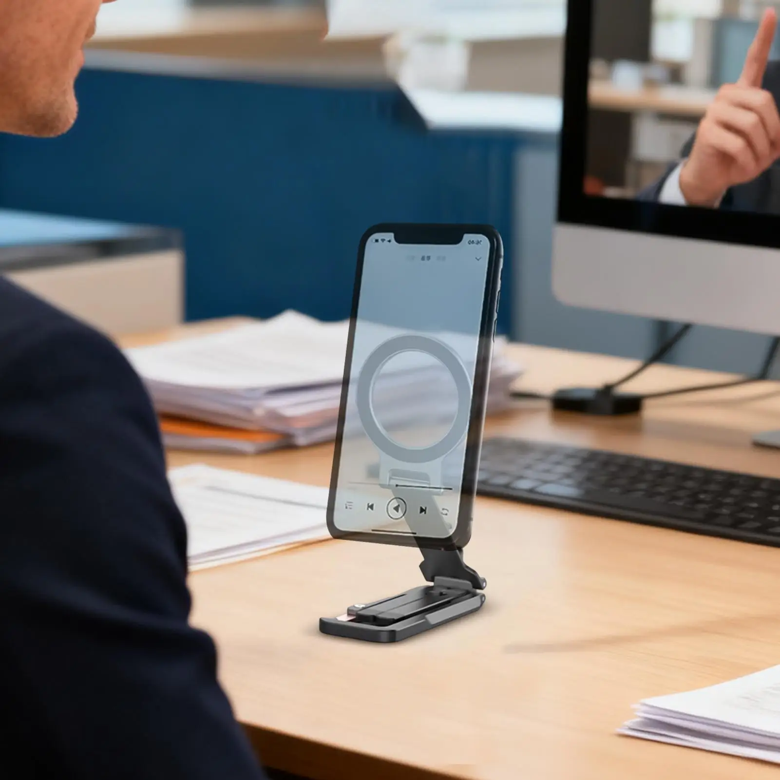 

Штатив для путешествий сотового телефона, магнитный складной держатель, подставка для телефона для селфи, видеозапись, создание содержимого съемки, тренажерного зала, путешествий