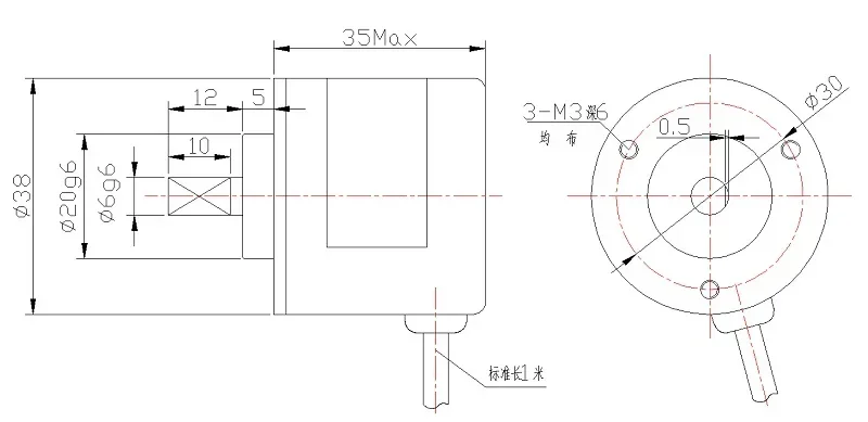 Línea única de la bobina 4096 del codificador del valor absoluto de la serie SSI del bit del chip AM4096PT 12