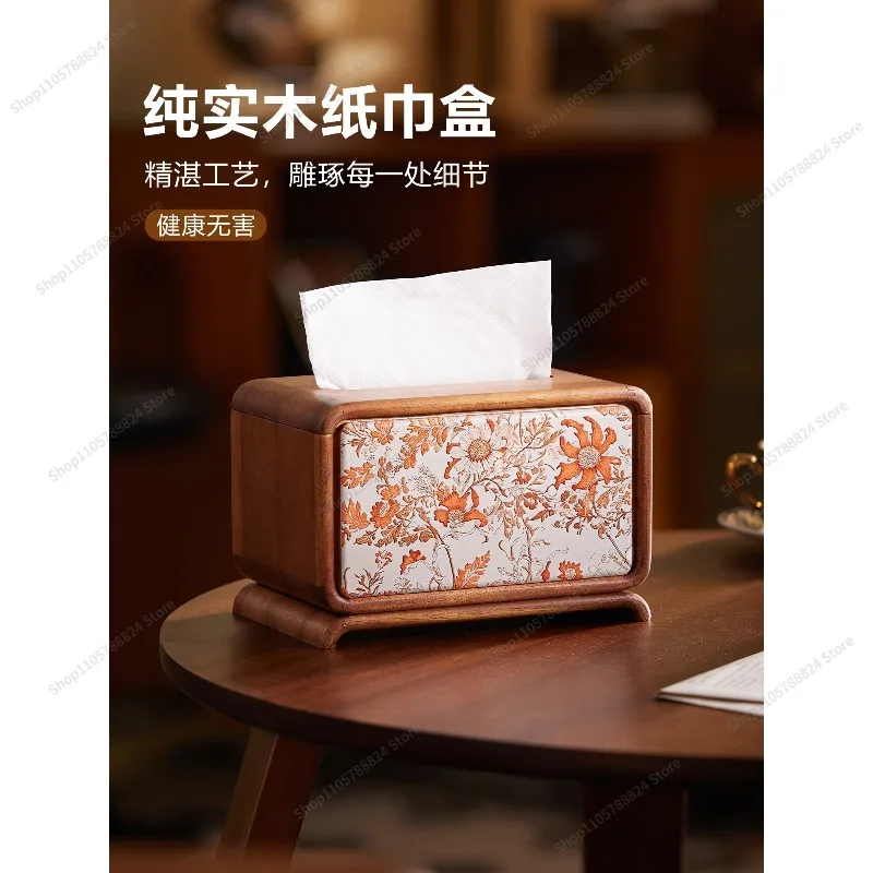For Countertop Tissue Storage Box Creative Retro Homestay Napkin Office Paper Box