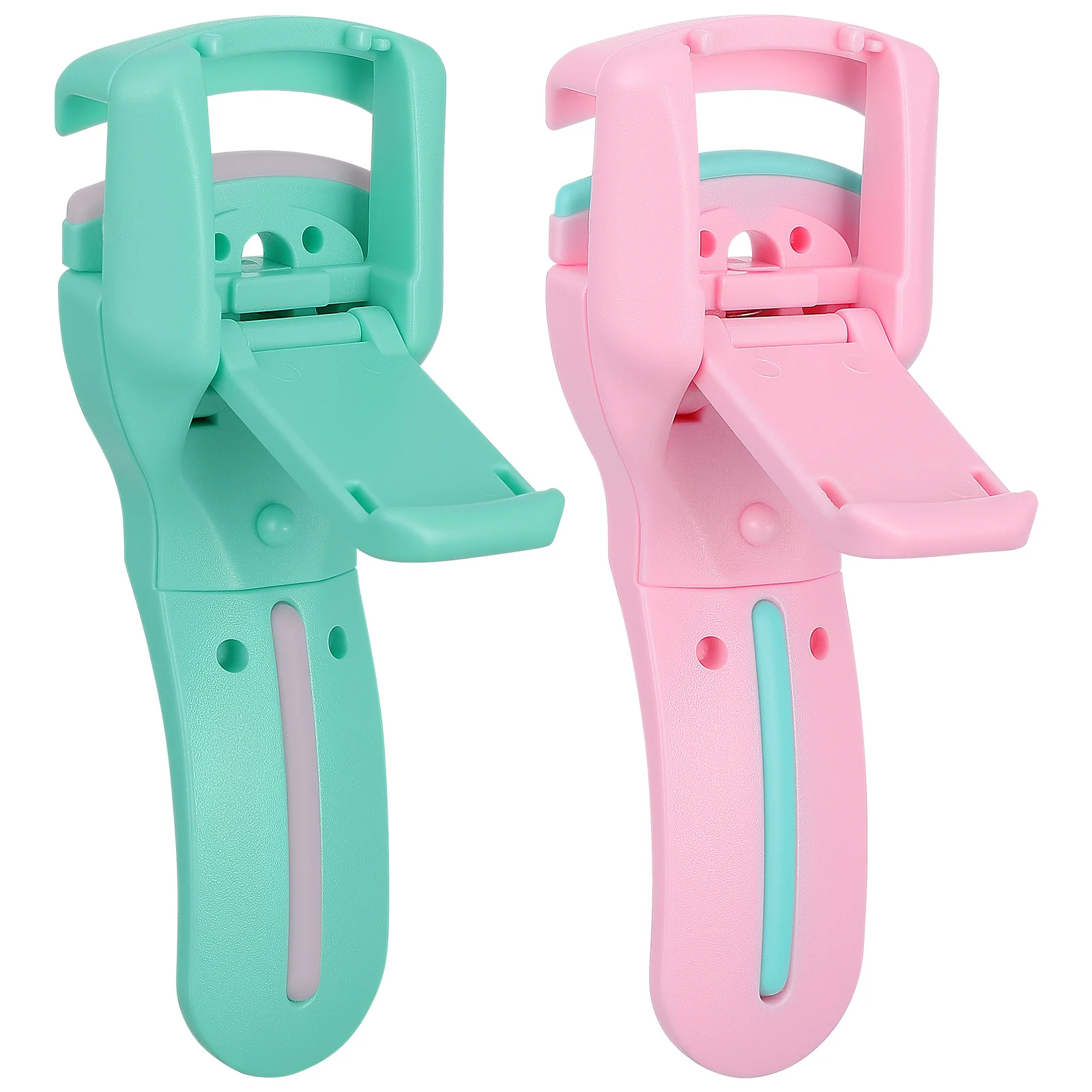 2Pcs Eyelash Curling Clip Lightweight Portable Straight Handle Makeup Tool for Eyelash Curler Tool