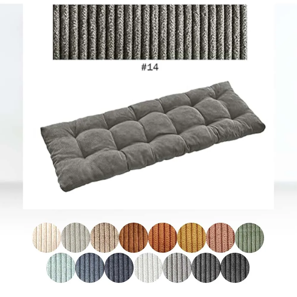 Long Bench Cushion Corduroy Bay Window Indoor Seating Pad Long Mattress Chair Seat Pad Decorative Garden Cojines Pads Swings