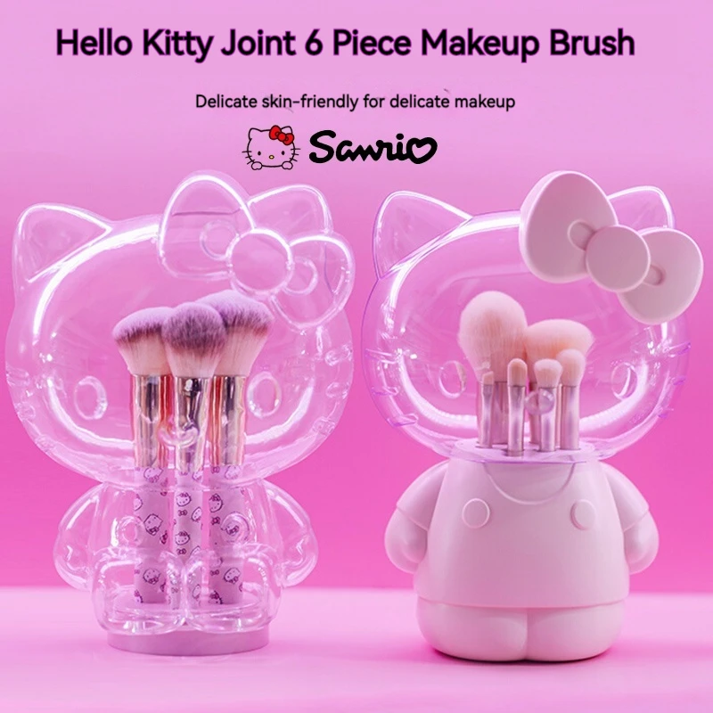 

Hellokitty Kawaii аниме периферийный набор кистей для макияжа Тени для век порошок Румяна Кисть Профессиональный макияж