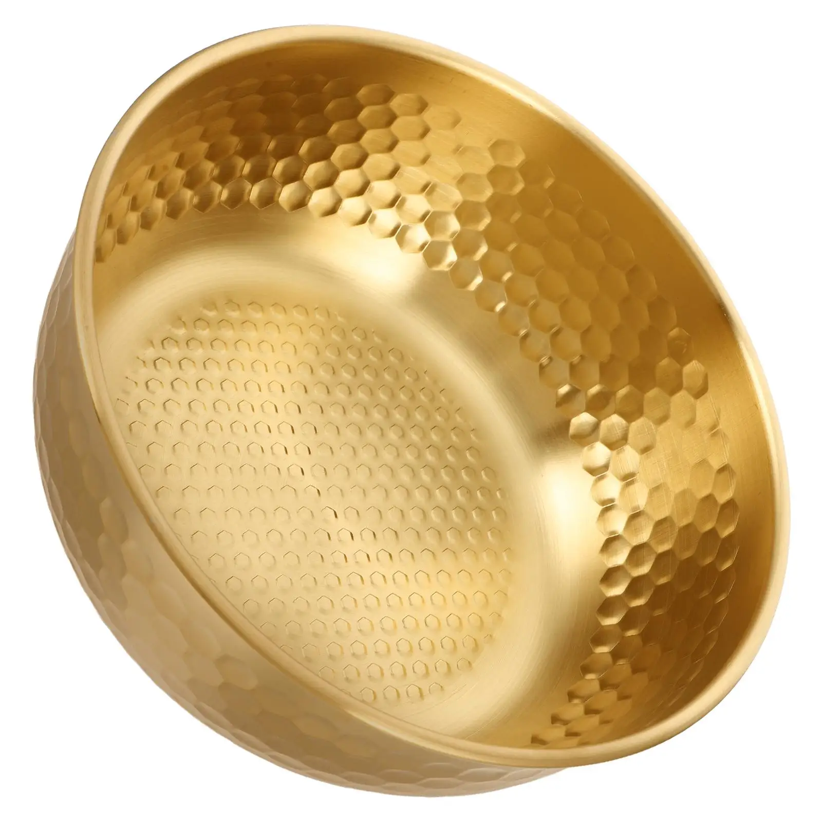 Hammered Salad Stainless Steel Large Capacity Easy Clean Japanese Texture Kitchen Wide Rim Bowls Decorative Bowls