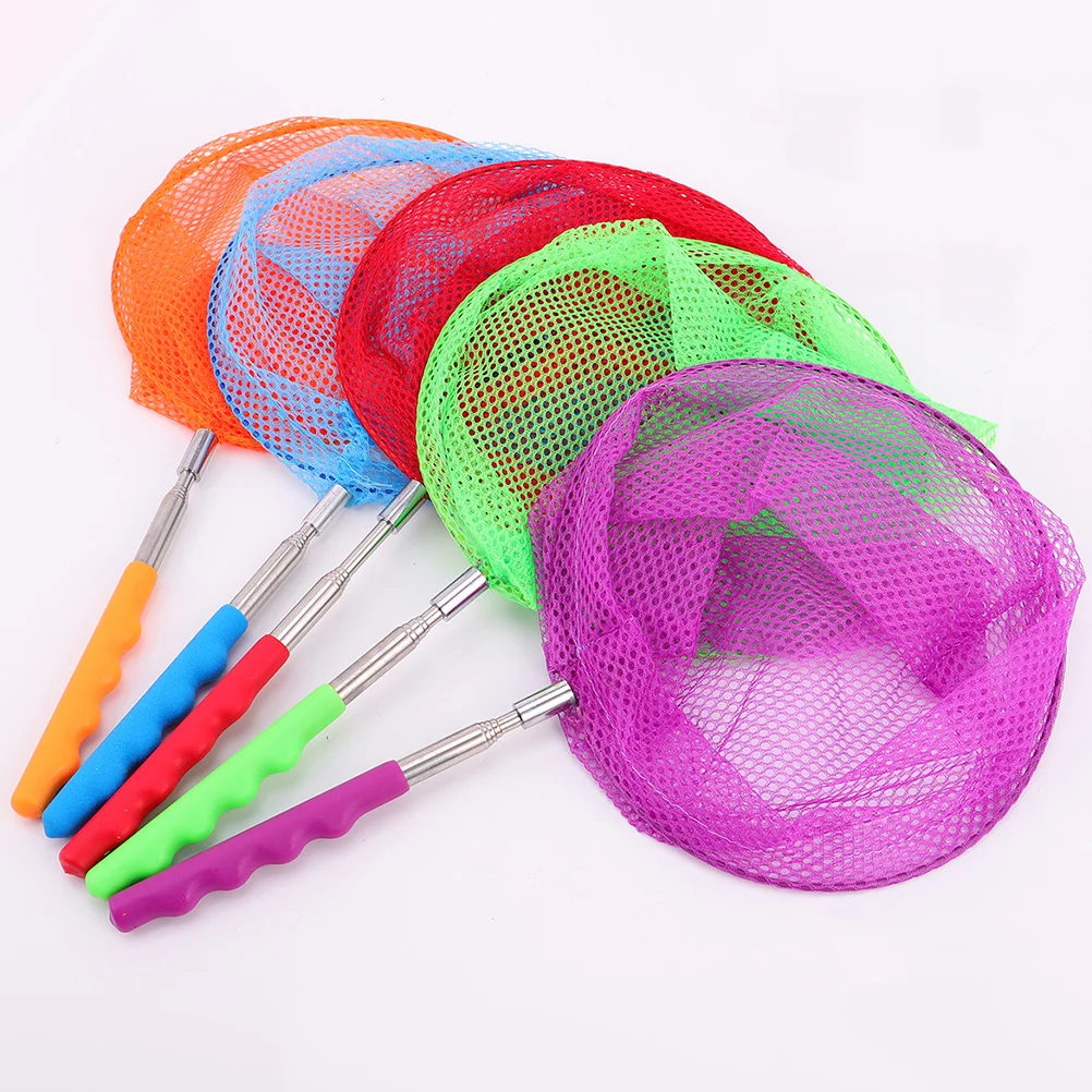 4 قطعة شبكات الحشرات القابلة للتمديد للأطفال قابل للسحب الفراشات اصطياد أدوات اللعب في الهواء الطلق اليعسوب الماسك الاطفال تلسكوبي #6