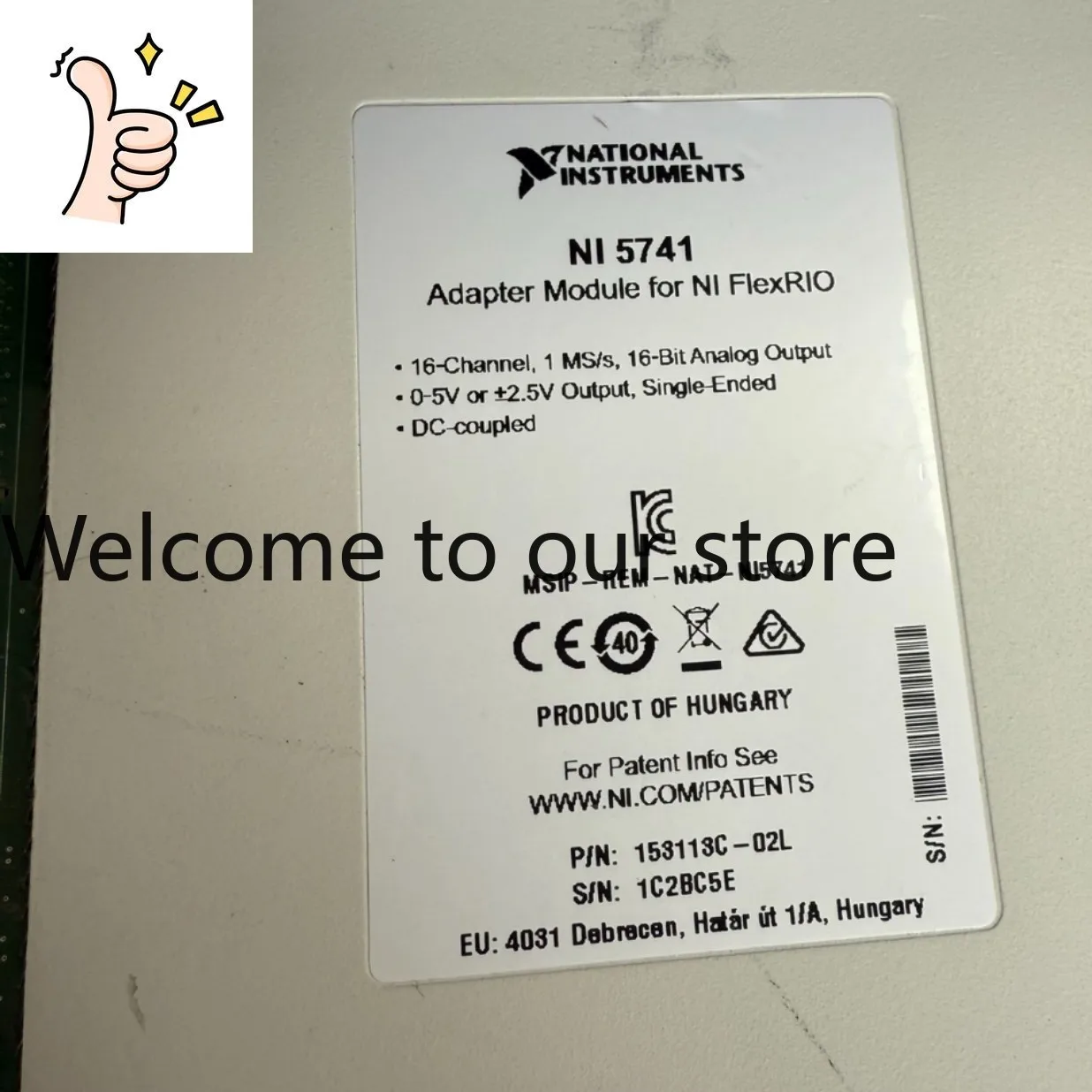 NI 5741 Is Second-hand And Genuine, With New Quality And Normal Function.