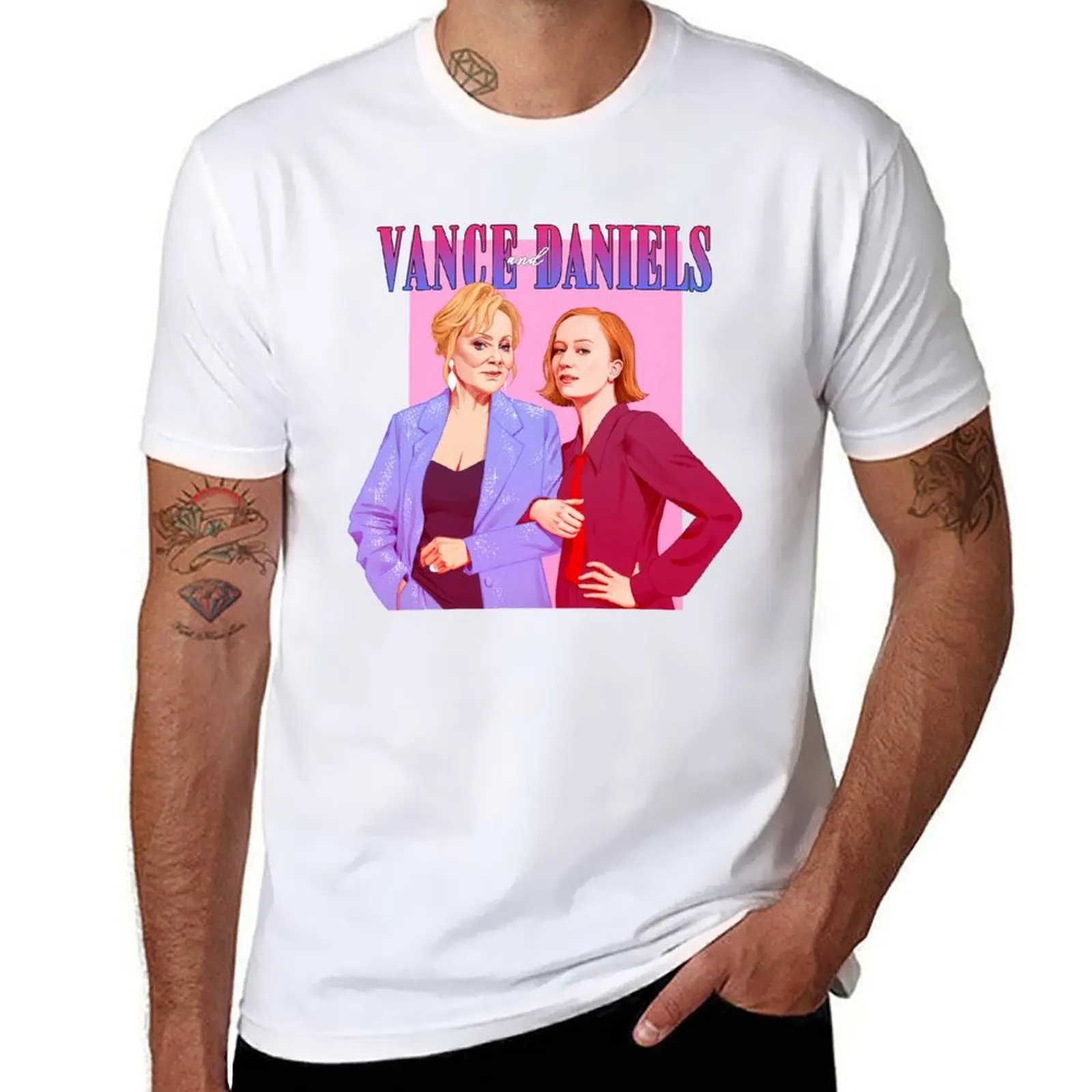 

Vance and Daniels (pink background) T-Shirt man t shirts for men t shirt man cotton t shirt man luxury T-Shirt