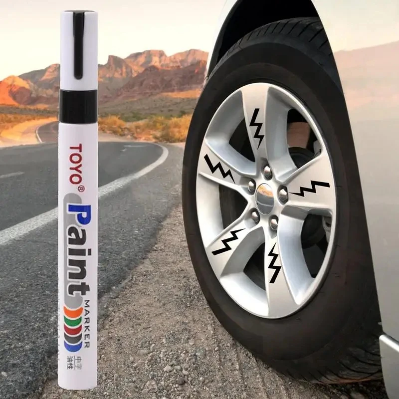 Waterproof Car Paint Pen Auto Tyre Tire Tread CD Metal Permanent Car Wheel Tire Oily Painting Mark Pen Auto Rubber Marker