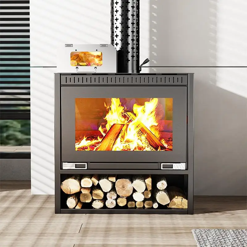 Fireplace real fire firewood household indoor heater firewood burning villa firewood self-built house homestay winter