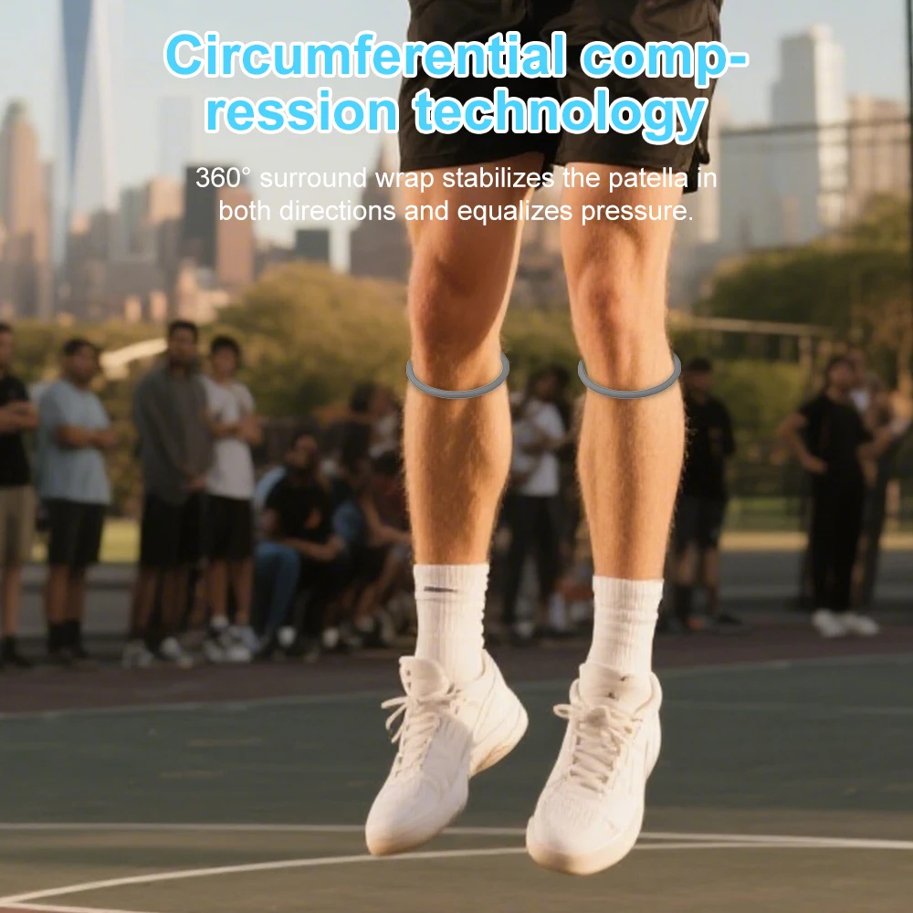 2 قطعة حزام الرضفة دعامة الركبة دعم الرضفة استقرار حزام الركبة دعم ل لاعبا كرة القدم التنس ممارسة كرة السلة الرياضة