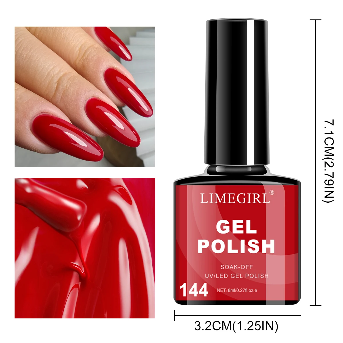 LIMEGIRL 7PCS 매니큐어 젤 키트 네일 아트 DIY 디자인 모든 장식용 UV 젤 오래 지속되는 매니큐어 젤 베르니스 키트