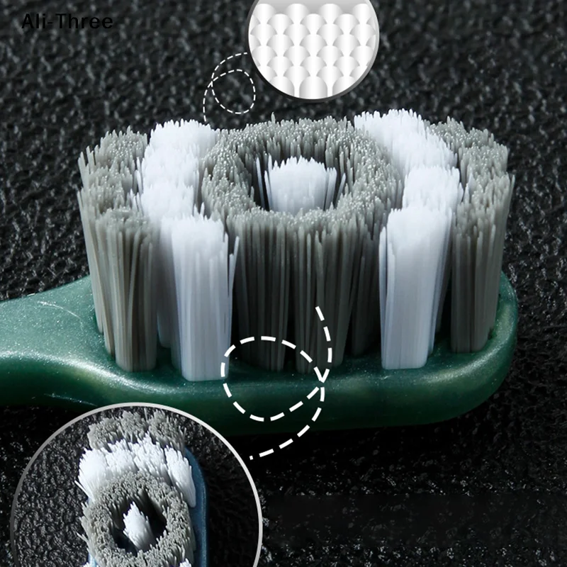 1Pcs Toothbrush Whiten Tooth Super Hard Bristles Cross Remove Tongue Plaque Bacteria Stains Dental Oral Care