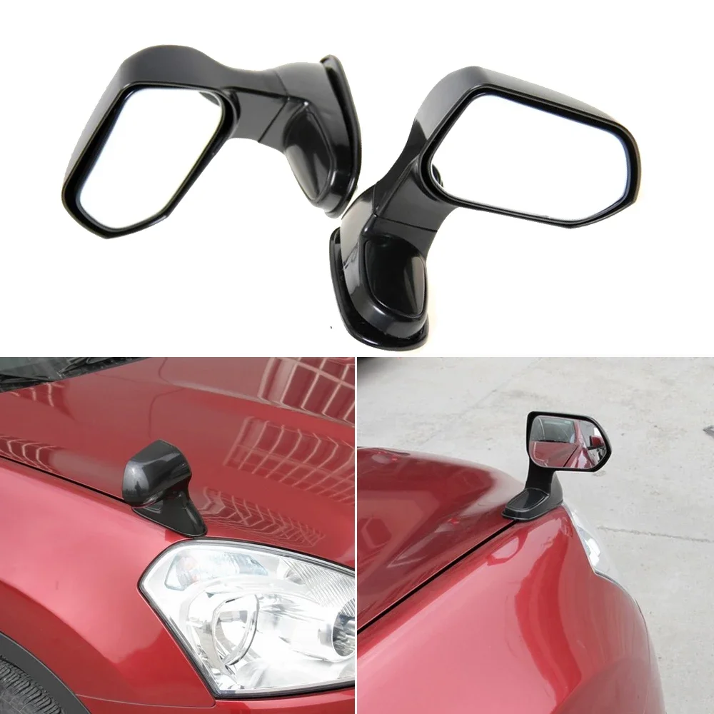 Car engine hood rearview mirror blind spot reverse rearview mirror large field rearview auxiliary mirror car external parts