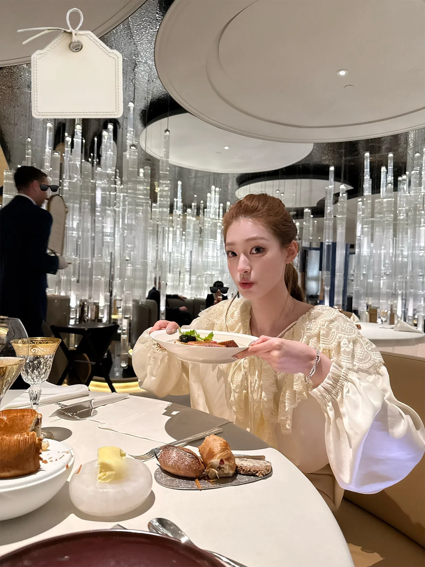 

Комплект SourceWithU: Пышные кружевные брюки с поясом и 3-слойной отделкой, женский модный комплект из плотной ткани