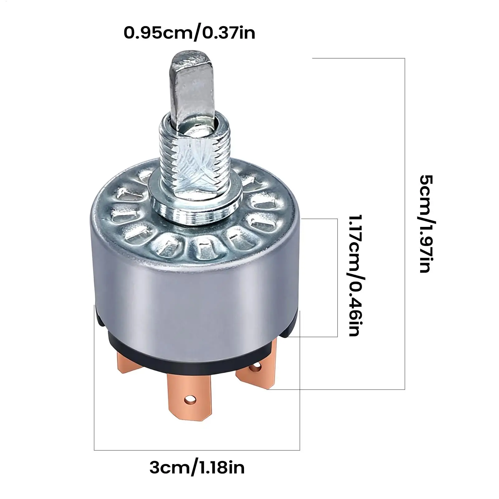 4 Positions Knob Dustproof 3 Speed 16A 120VAC 12A 250VAC Rotary Cam Selector Knob for Industrial Control Control Panel HVAC view 6